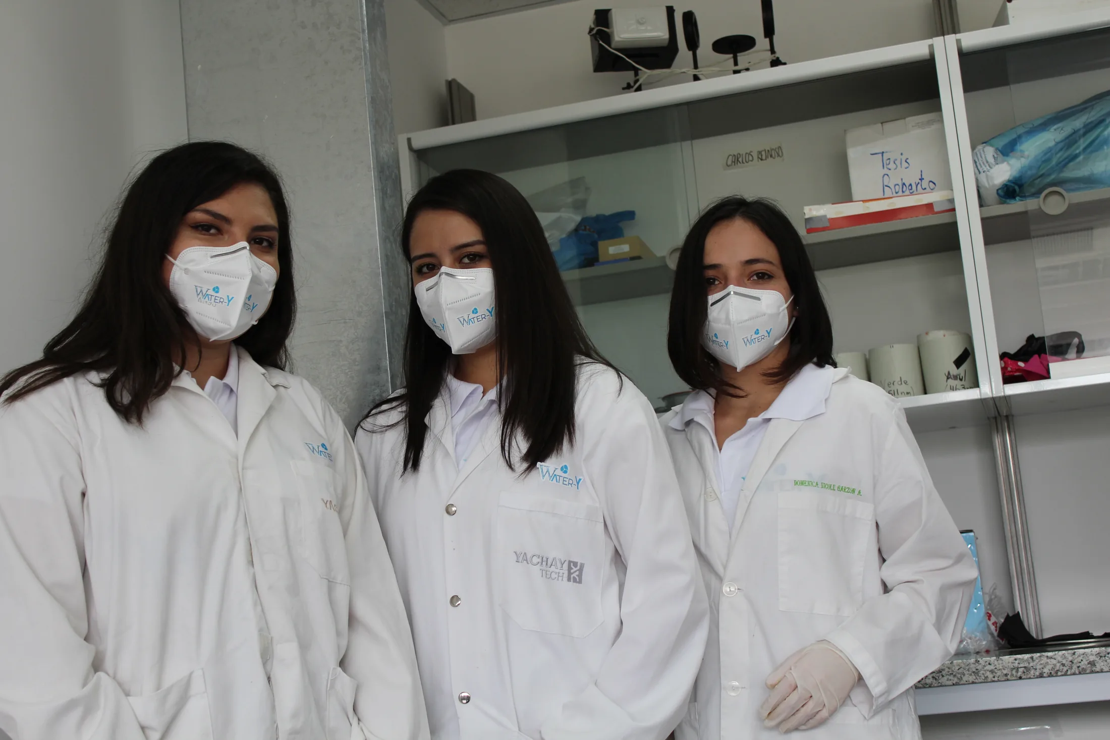 Water-Y researchers working together in the laboratory